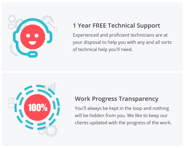 Web solutions company free support