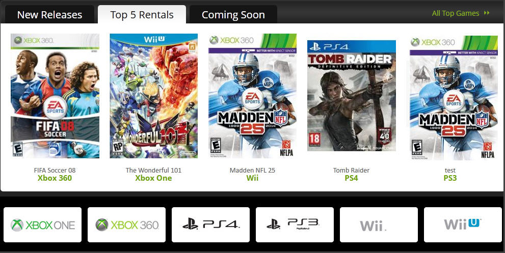 Online Game Renting and Buying Website - Design and Features Details