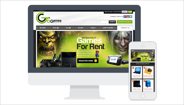 Online Game Renting and Buying Website - Design and Features Details