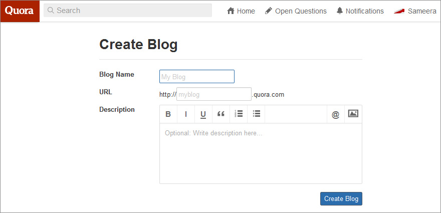 Quora_create_blog