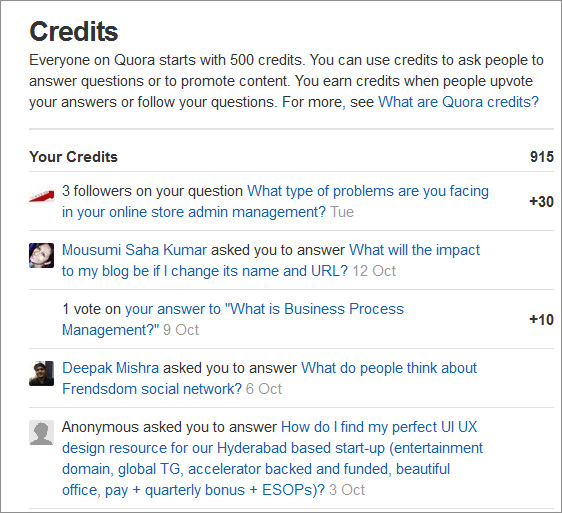 Quora_credits