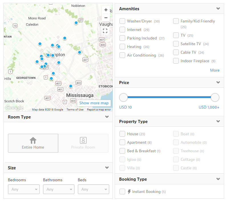 Home Search Filters