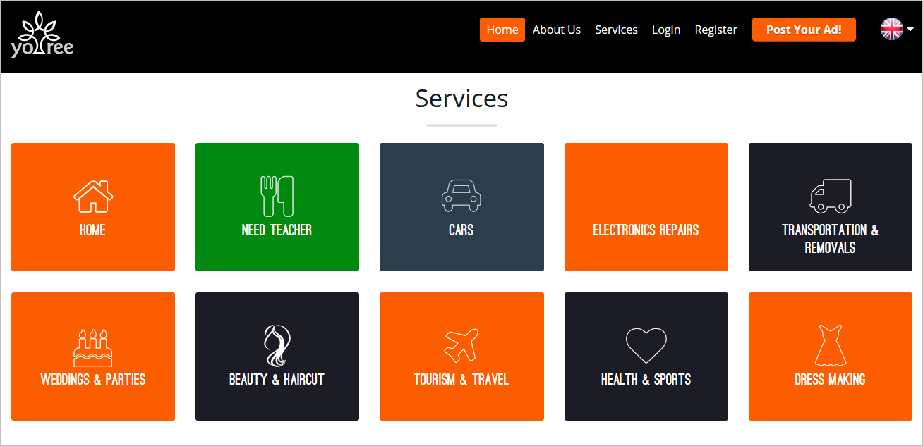 Classified Portal Service Categories