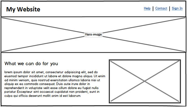 website design wireframing