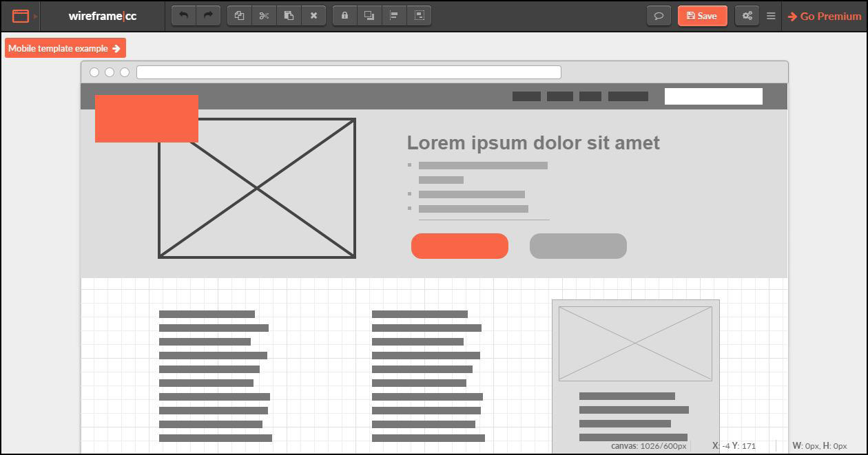  free wireframing tool wireframe.cc