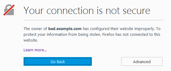 Website is not secure