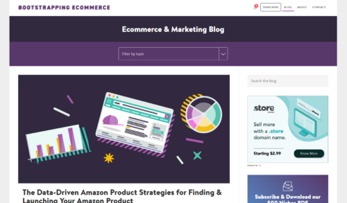 Bootstrapping eCommerce Blog