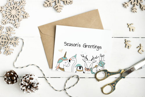 Cute Seasons Greetings card 