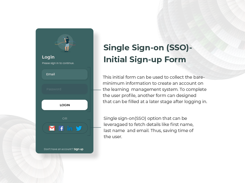 Single sign on- initial form.