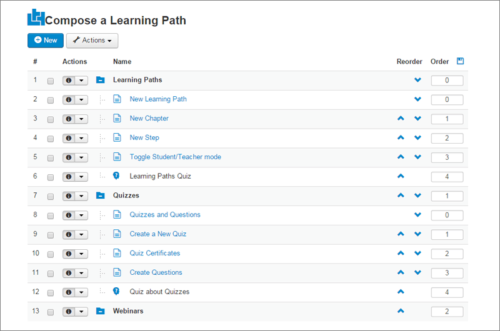 compose a learning path