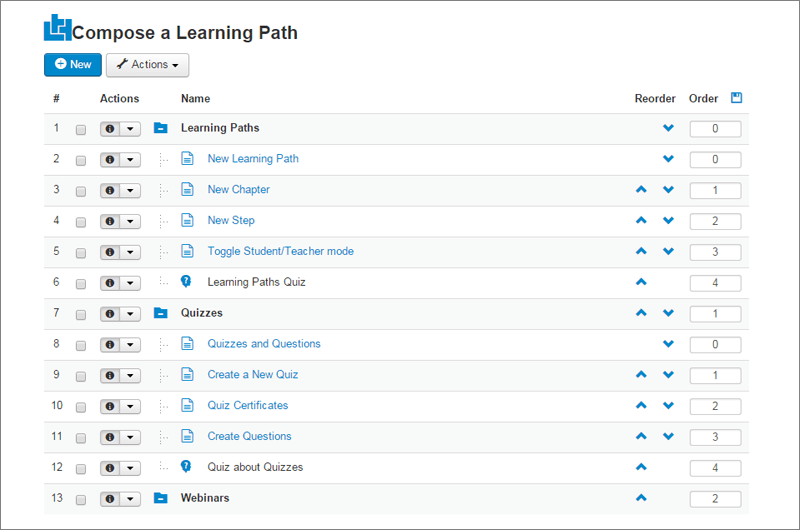 compose a learning path