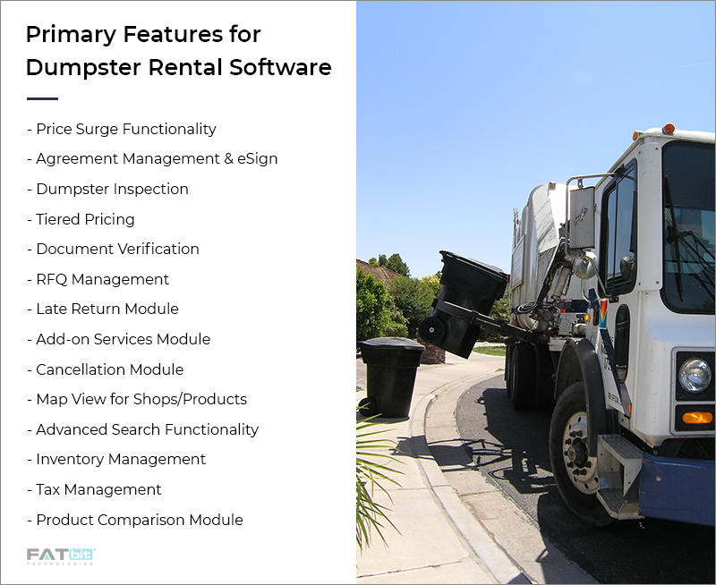 Primary Features for Dumpster Rental
