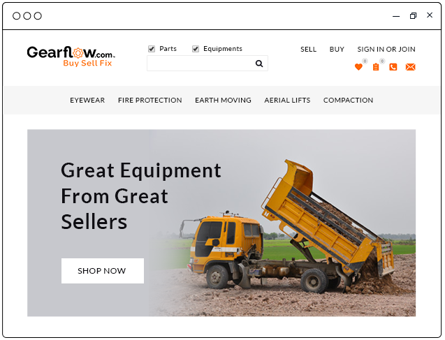 B2B Construction Equipment Rent/Sale Marketplace