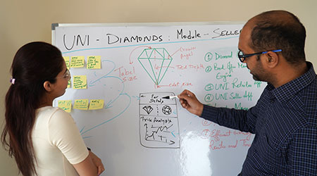 UNI diamonds ideation process