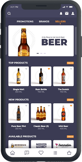B2B liquor selling platform mobile app