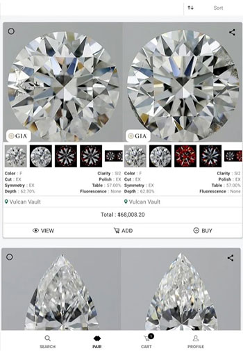UNI diamonds app design iOS tab 3