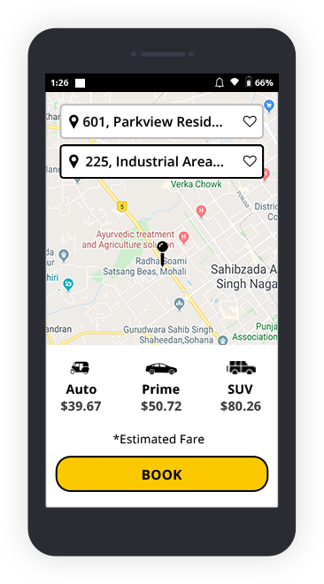 Android taxi booking app solution